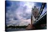 Towering Tower Bridge, London, UK-George Oze-Stretched Canvas