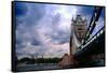 Towering Tower Bridge, London, UK-George Oze-Framed Stretched Canvas