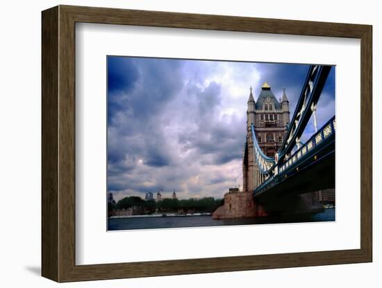 Towering Tower Bridge, London, UK-George Oze-Framed Photographic Print