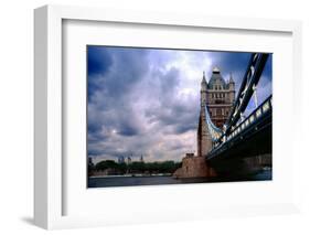 Towering Tower Bridge, London, UK-George Oze-Framed Photographic Print