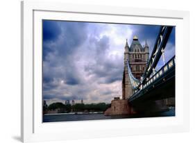 Towering Tower Bridge, London, UK-George Oze-Framed Photographic Print