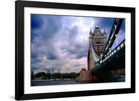 Towering Tower Bridge, London, UK-George Oze-Framed Photographic Print