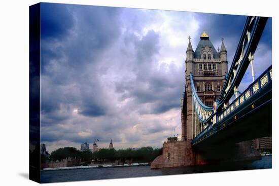 Towering Tower Bridge, London, UK-George Oze-Stretched Canvas