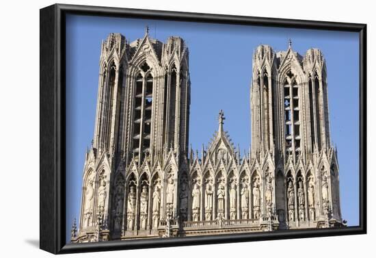 Towers and Kings' Gallery, Reims Cathedral, Reims, Marne, France-Godong-Framed Photographic Print