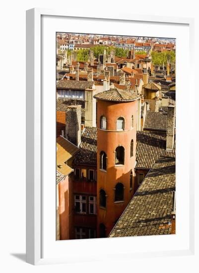 Towers and Roofs in Old Lyon-Massimo Borchi-Framed Photographic Print