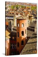 Towers and Roofs in Old Lyon-Massimo Borchi-Stretched Canvas