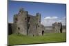 Towers and Wall Inside Llansteffan Castle, Llansteffan, Carmarthenshire, Wales, United Kingdom-Julian Pottage-Mounted Photographic Print