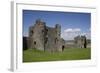 Towers and Wall Inside Llansteffan Castle, Llansteffan, Carmarthenshire, Wales, United Kingdom-Julian Pottage-Framed Photographic Print