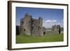 Towers and Wall Inside Llansteffan Castle, Llansteffan, Carmarthenshire, Wales, United Kingdom-Julian Pottage-Framed Photographic Print