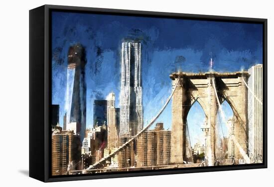 Towers City Bridge-Philippe Hugonnard-Framed Stretched Canvas