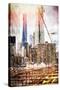 Towers - In the Style of Oil Painting-Philippe Hugonnard-Stretched Canvas