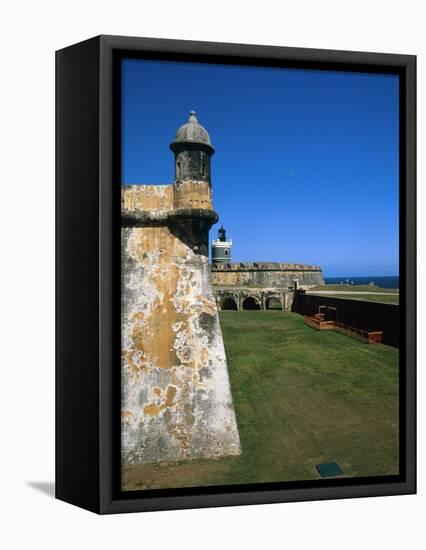 Towers of El Morro Fort Old San Juan Puerto Rico-George Oze-Framed Stretched Canvas