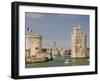 Towers of La Chaine and St. Nicholas at the Entrance to La Rochelle, Charente-Maritime, France-Stuart Hazel-Framed Photographic Print