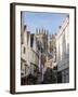 Towers of the Minster from Petergate, York, Yorkshire, England, United Kingdom, Europe-Mark Sunderland-Framed Photographic Print