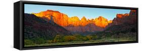 Towers of the Virgin and the West Temple in Zion National Park, Springdale, Utah, USA-null-Framed Stretched Canvas