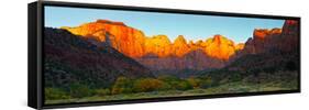 Towers of the Virgin and the West Temple in Zion National Park, Springdale, Utah, USA-null-Framed Stretched Canvas