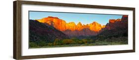 Towers of the Virgin and the West Temple in Zion National Park, Springdale, Utah, USA-null-Framed Photographic Print