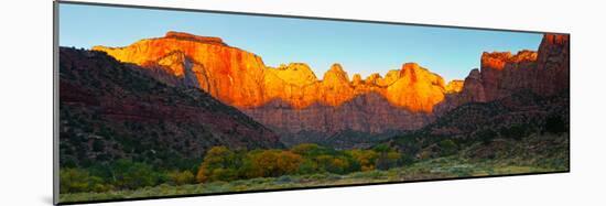 Towers of the Virgin and the West Temple in Zion National Park, Springdale, Utah, USA-null-Mounted Photographic Print