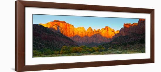 Towers of the Virgin and the West Temple in Zion National Park, Springdale, Utah, USA-null-Framed Photographic Print