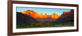 Towers of the Virgin and the West Temple in Zion National Park, Springdale, Utah, USA-null-Framed Photographic Print