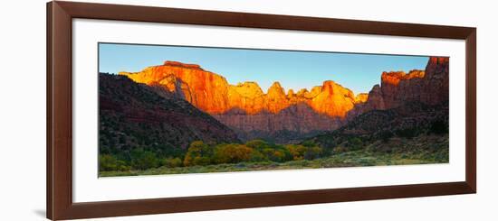 Towers of the Virgin and the West Temple in Zion National Park, Springdale, Utah, USA-null-Framed Photographic Print