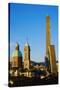 Towers of Torre Degli Asinelli and Torre Garisenda, Bologna, Emilia Romagna, Italy, Europe-Bruno Morandi-Stretched Canvas