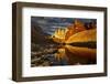 Towers with Reflection at Sunrise, Torres Del Paine National Park, Patagonia, Chile-DmitryP-Framed Photographic Print