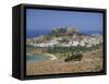 Town and Acropolis of Lindos Town, Rhodes, Dodecanese Islands, Greek Islands, Greece, Europe-Miller John-Framed Stretched Canvas