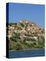 Town and Castle on the Skyline at Molyvos, on Lesbos, North Aegean Islands, Greece-Lightfoot Jeremy-Stretched Canvas