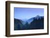 Town and Castle Wernigerode at Daybreak, in the Background Morning Fog, Saxony-Anhalt-Andreas Vitting-Framed Photographic Print