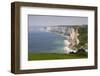 Town and Cliffs, Elevated View, Yport, Normandy, France-Walter Bibikow-Framed Photographic Print