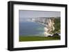 Town and Cliffs, Elevated View, Yport, Normandy, France-Walter Bibikow-Framed Photographic Print