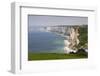 Town and Cliffs, Elevated View, Yport, Normandy, France-Walter Bibikow-Framed Photographic Print