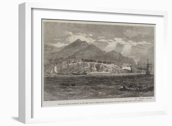 Town and Fort of Acapulco-Richard Principal Leitch-Framed Giclee Print