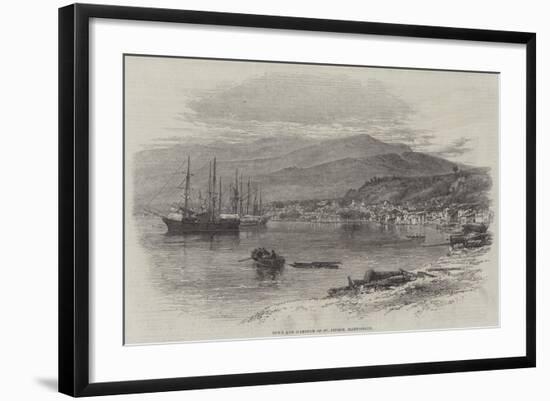 Town and Harbour of St Pierre, Martinique-null-Framed Giclee Print