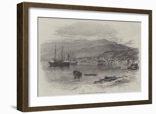 Town and Harbour of St Pierre, Martinique-null-Framed Giclee Print