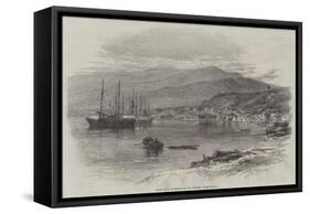 Town and Harbour of St Pierre, Martinique-null-Framed Stretched Canvas