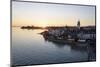 Town and Lake at Sundown, Friedrichshafen, Lake of Constance, Baden-Wurttemberg, Germany-Ernst Wrba-Mounted Photographic Print