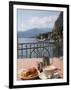 Town and Lakeside Cafe, Menaggio, Lake Como, Lombardy, Italian Lakes, Italy, Europe-Frank Fell-Framed Photographic Print