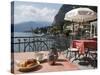 Town and Lakeside Cafe, Menaggio, Lake Como, Lombardy, Italian Lakes, Italy, Europe-Frank Fell-Stretched Canvas