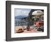 Town and Lakeside Cafe, Menaggio, Lake Como, Lombardy, Italian Lakes, Italy, Europe-Frank Fell-Framed Photographic Print