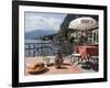 Town and Lakeside Cafe, Menaggio, Lake Como, Lombardy, Italian Lakes, Italy, Europe-Frank Fell-Framed Photographic Print