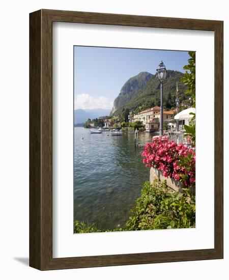 Town and Lakeside, Menaggio, Lake Como, Lombardy, Italian Lakes, Italy, Europe-Frank Fell-Framed Photographic Print