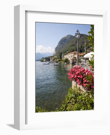 Town and Lakeside, Menaggio, Lake Como, Lombardy, Italian Lakes, Italy, Europe-Frank Fell-Framed Photographic Print