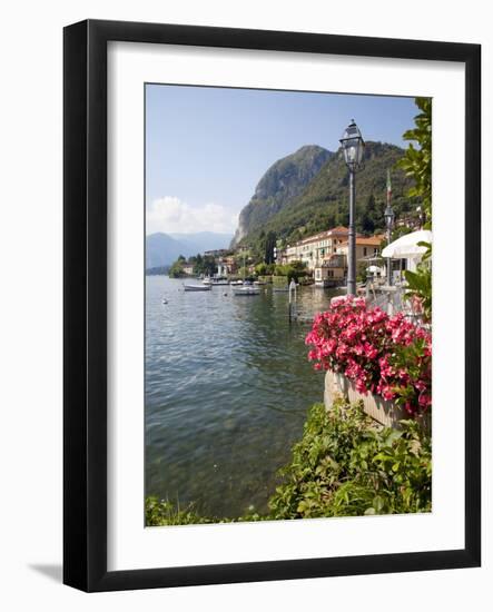 Town and Lakeside, Menaggio, Lake Como, Lombardy, Italian Lakes, Italy, Europe-Frank Fell-Framed Photographic Print