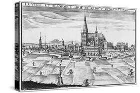 Town and Memorable Abbey of Saint-Denis (Engraving)-French-Stretched Canvas