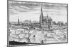 Town and Memorable Abbey of Saint-Denis (Engraving)-French-Mounted Giclee Print