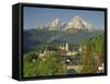 Town and Mountain View, Berchtesgaden, Bavaria, Germany, Europe-Gavin Hellier-Framed Stretched Canvas