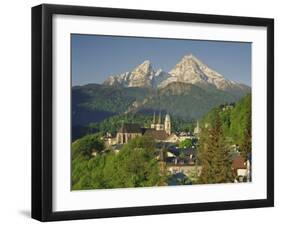 Town and Mountain View, Berchtesgaden, Bavaria, Germany, Europe-Gavin Hellier-Framed Photographic Print