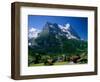 Town and Mountains, Grindelwald, Alps, Switzerland-Steve Vidler-Framed Photographic Print